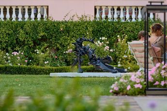 Contemporary art exhibition Group Exhibition Sculpture Garden at Mount Nelson A Belmond Hotel at Goodman Gallery Cape Town South Africa