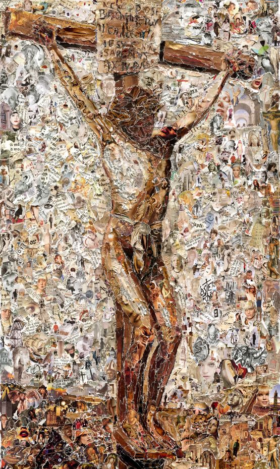 Pictures of Magazines 2 Saints The Crucifixion After Thomas Eakins by Vik Muniz contemporary artwork Print