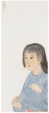 Song of Songs No. 23 - Testing the Needle by Peng Wei contemporary artwork painting works on paper