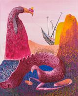 Al Araba Al Madfuna Painting by Wael Shawky contemporary artwork painting