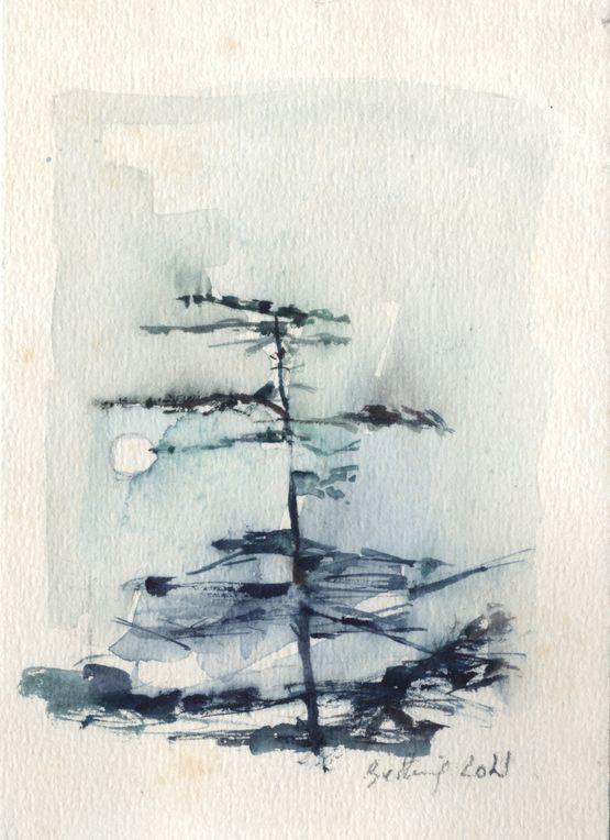 Sky Diary 35 by Bettina Khoury Badr contemporary artwork Painting