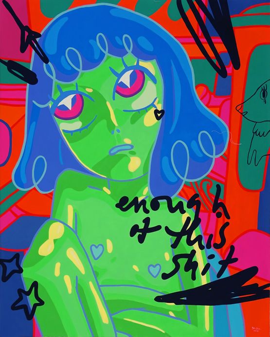 ENOUGH OF YOUR BULLSHIT by Yeo Kaa contemporary artwork Painting