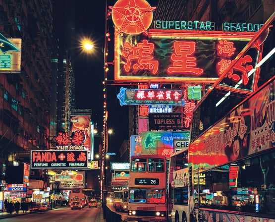 Nathan Road Looking South Hong Kong KM-144C by Keith Macgregor contemporary artwork Photography