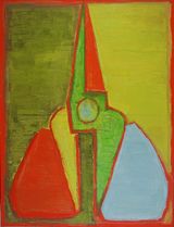 Upright Red-green Scissors by Mao Xuhui contemporary artwork painting