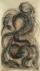 Hair Warp - Travel Through Strand of Universe by Ashmina Ranjit contemporary artwork drawing works on paper