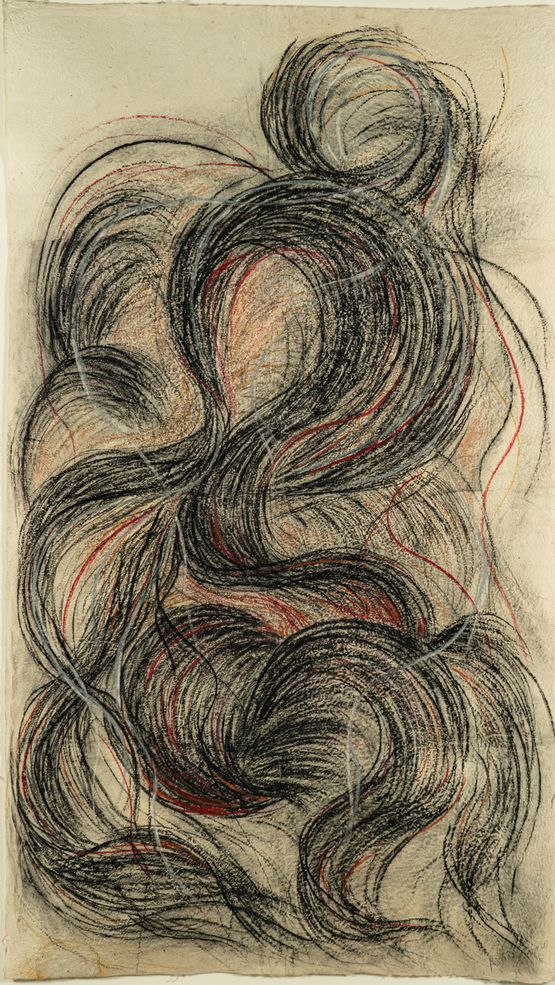 Hair Warp - Travel Through Strand of Universe by Ashmina Ranjit contemporary artwork Works on Paper