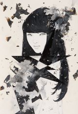 Flower spear by Yu Kawashima contemporary artwork works on paper