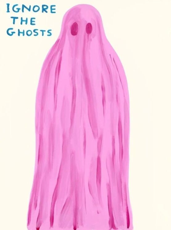 Ignore the Ghosts by David Shrigley contemporary artwork Works on Paper
