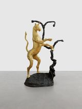 Unicorn and Oak Tree by Barry Flanagan contemporary artwork sculpture