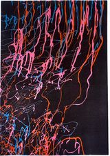 Electric Fan Study Blue Orange and Pink by Ian Davenport contemporary artwork works on paper