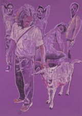 Zoe and the Goat by Rui Miguel Leitao Ferreira contemporary artwork works on paper