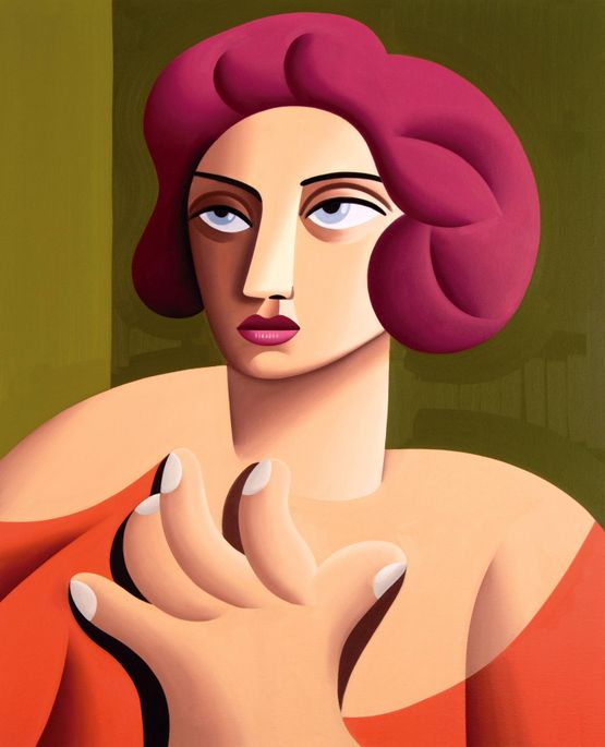 Mujer con la mano en el pecho by Juan De La Rica contemporary artwork Painting