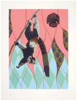 Earth Picture I Black and White Ruffed Lemur by Yinka Shonibare CBE RA contemporary artwork print