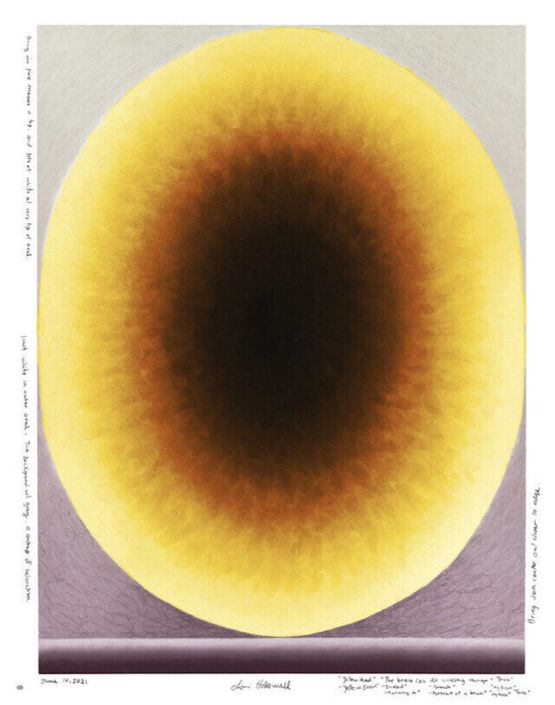 Yellow Brain by Loie Hollowell contemporary artwork Print