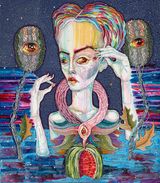 first encounter by Del Kathryn Barton contemporary artwork painting