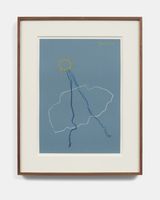 Sun through a cloud Blue Planet by Elizabeth Ibarra contemporary artwork drawing works on paper
