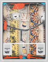 thought   -   form of choreography classification and spectral experience 3 by Lari Pittman contemporary artwork painting