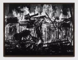 Untitled Burning Down the House Homage to Franz Kline by Robert Longo contemporary artwork drawing works on paper