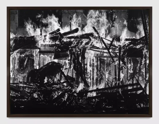 Untitled Burning Down the House Homage to Franz Kline by Robert Longo contemporary artwork Works on Paper