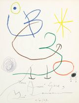 Ubu Roi by Joan Miro contemporary artwork drawing works on paper