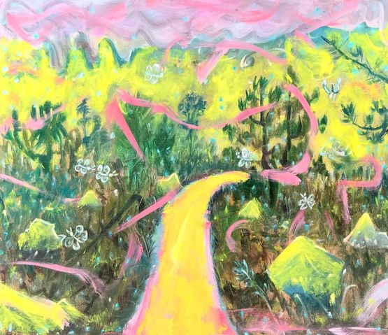 The Secret World of Mount Gui Shadow of a Butterfly by Tao Fa contemporary artwork Painting