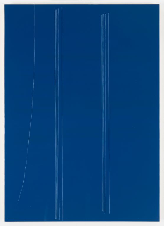 dark bic colonnade thread in wind by Kate Shepherd contemporary artwork Painting