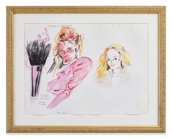 Makeup brush belonging to Baroness von Maquiriche by Karen Kilimnik contemporary artwork Works on Paper