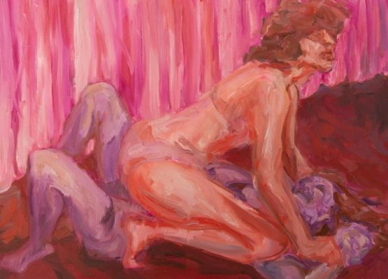 Lilac wine by Alexia Smit contemporary artwork Painting