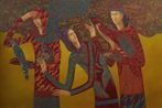 Falconers by Timur DVatz contemporary artwork Painting