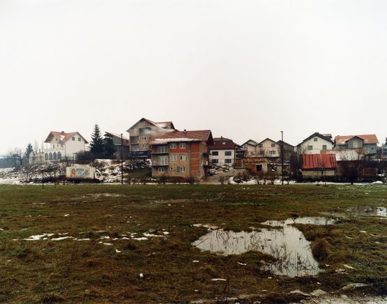 MinefieldView of mined football pitch Sarajevo by Tomoko Yoneda contemporary artwork Photography