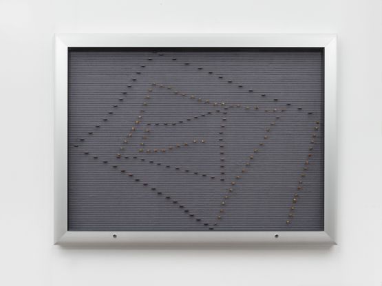 continuous dotted line grey by Gabriel Kuri contemporary artwork Sculpture