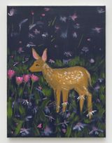 Deer in Night Field 2 9-1-23 White Street 2023 by Ann Craven contemporary artwork painting