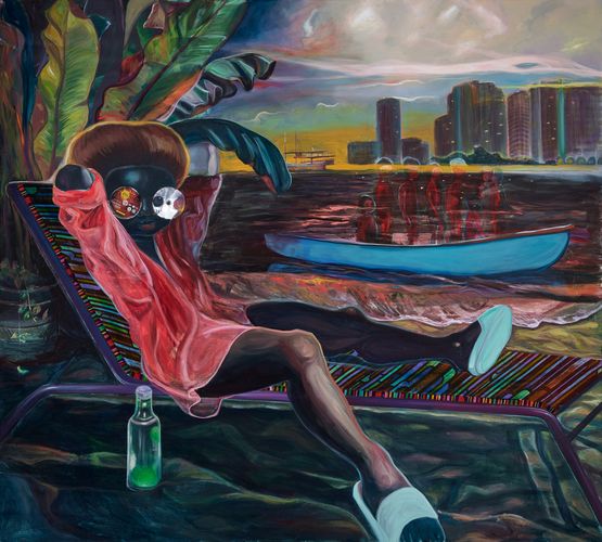 Spirits voyage by Ndidi Emefiele contemporary artwork Painting