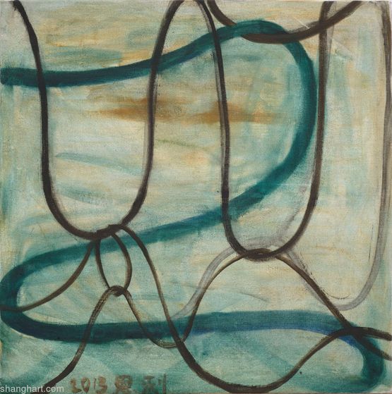 Stretchy Line by Zhang Enli contemporary artwork Painting