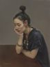 Miss M with her hair up in a bun by Pang Maokun contemporary artwork Painting