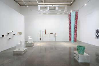 Contemporary art exhibition Group Exhibition Cross Scripts at Lawrie Shabibi Dubai United Arab Emirates