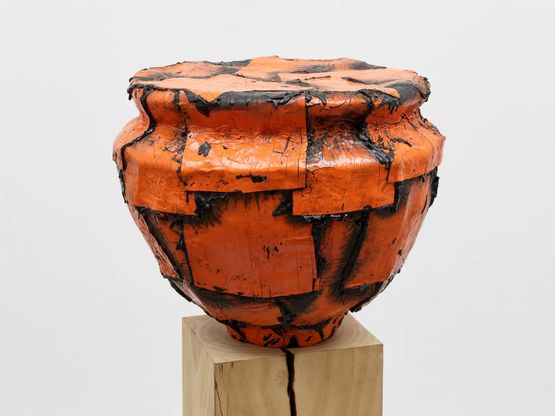 Orange Vessel Study by Theaster Gates contemporary artwork Sculpture