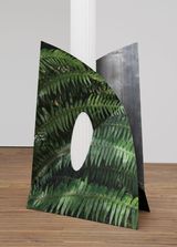 Double Notched Steel Column Hold by Letha Wilson contemporary artwork sculpture