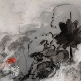 Red Lotus 2 by Kelly Wang contemporary artwork painting