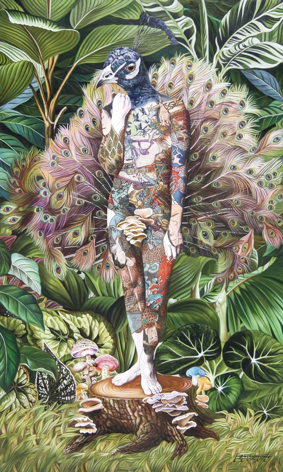 Escape Into Paradise by Andres Barrioquinto contemporary artwork Painting