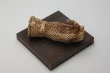 Gold Crocheted Gauntlet by Romilly Saumarez Smith contemporary artwork sculpture