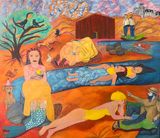 She Walks Amongst Us by Plet Bolipata contemporary artwork painting