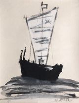 Pirate Ship  by Yang Xiaojian contemporary artwork works on paper