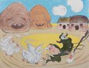 The Divine Anti-Japanese Goose No. 2 by Wang Xingwei contemporary artwork Painting
