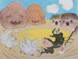 The Divine Anti-Japanese Goose No. 2 by Wang Xingwei contemporary artwork painting
