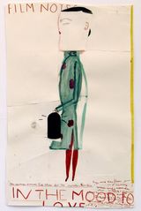 Chinese Film Star Film Notes by Rose Wylie contemporary artwork drawing painting works on paper
