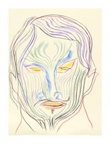 Face and Mask 23 by Carlos Amorales contemporary artwork drawing works on paper