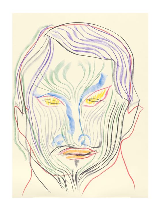 Face and Mask 23 by Carlos Amorales contemporary artwork Works on Paper