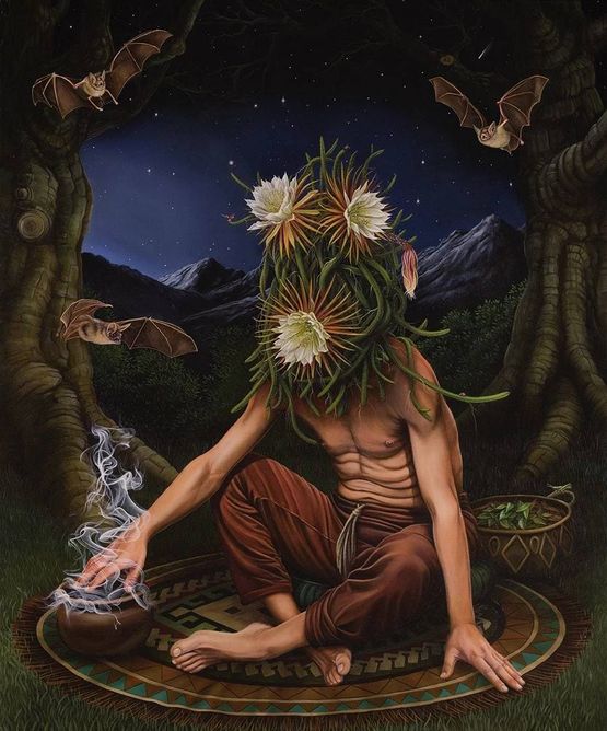la profundidad de la noche by Alejandro Pasquale contemporary artwork Painting