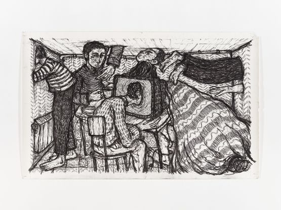 Waiting Rituals 01 by Khaled Jarada contemporary artwork Works on Paper